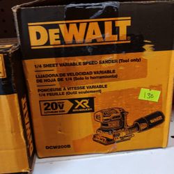 Dewalt new sander XR 1/4”