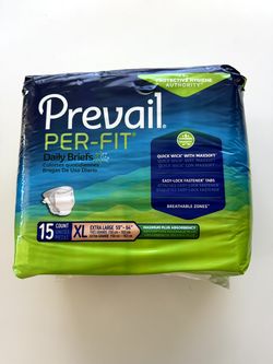 Unopened Adult Diapers Prevail Per-Fit Daily Briefs (XL)