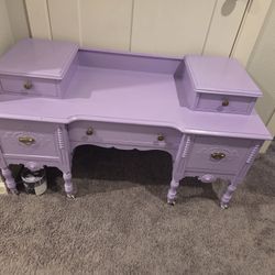 Antique Vanity And Mirror