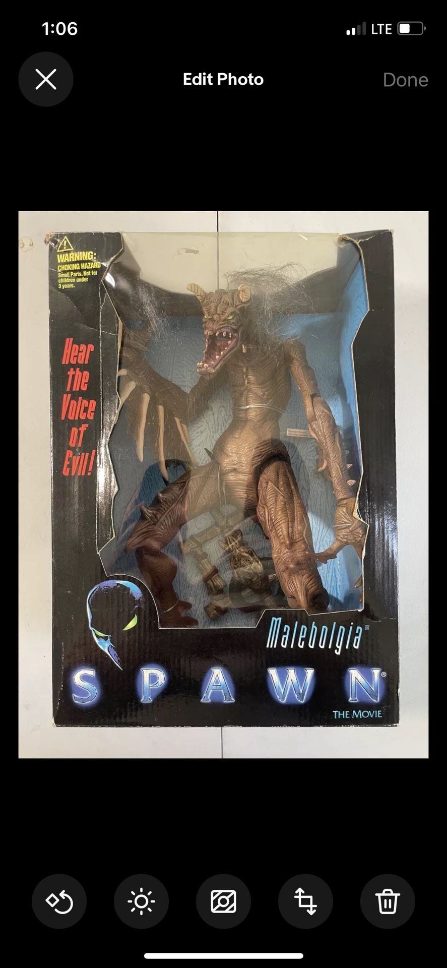 Mc Farlene Toys MALEBOLGIA SPAWN The Movie LARGE ACTION FIGURE 1997
