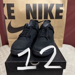 MENS SIZE 12 NIKE AIR JORDAN 4 RETRO OG BLACK CAT