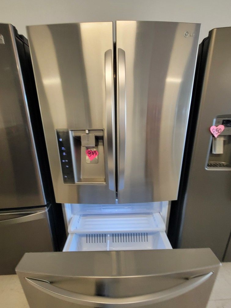 Stainless Steel French Door Refrigerator Used In Good Condition With 90days Warranty G