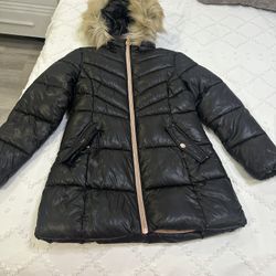 Michael Kors Girls Puffer Jacket with Fur Hood