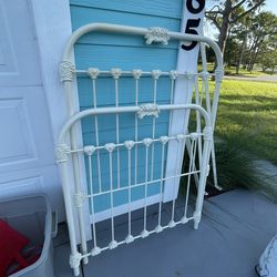 Twin Iron  Bed with Original Enamel Finish