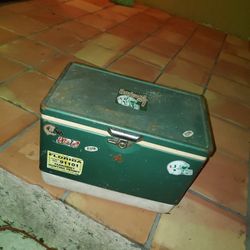 Coleman Retro Cooler-as Deco Antique Item For A Man Cave Or Can Be Put To Work!