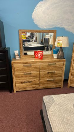 💥HUGE Blowout Furniture Sale!💥 Brand New Dresser W/ Mirror! $50 Down Takes It Home Today!