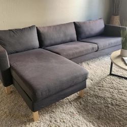 Gray Sectional W Movable Chaise 