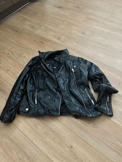 Black Faux Leather Moto Jacket