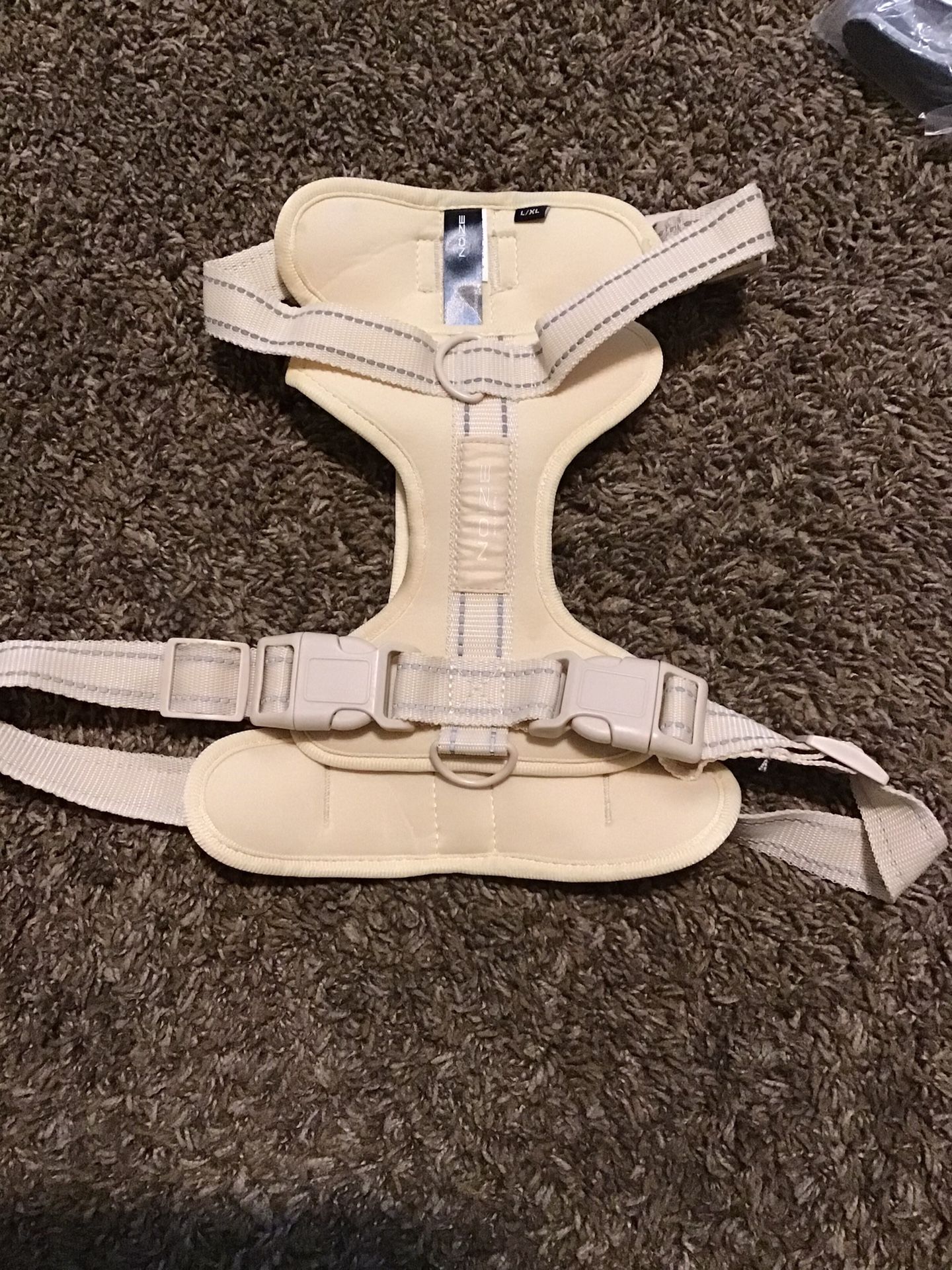 Beige L/XL Dog Harness