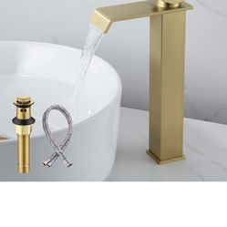 Black Bathroom Sink Faucet, Matte Gold  And Nickel F16B $40