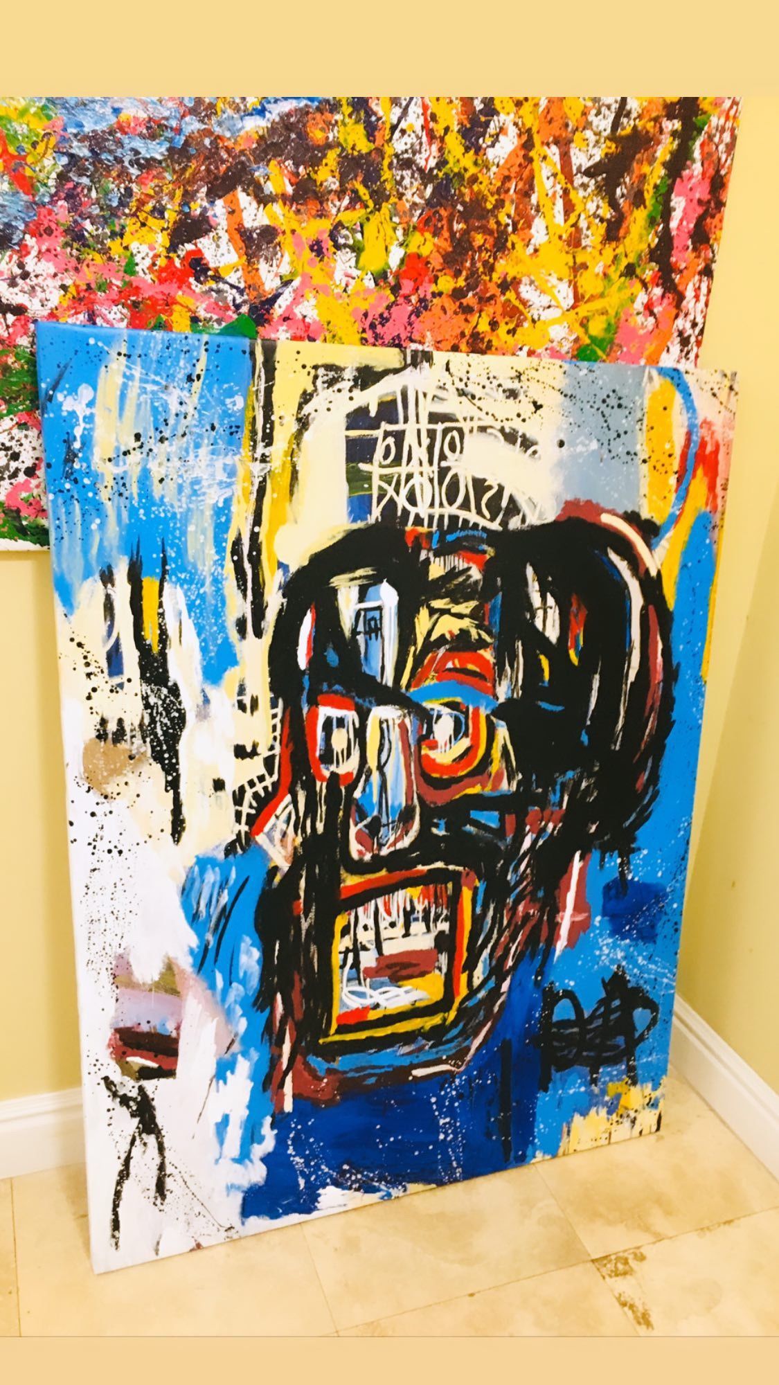 Custom Reverse Basquiat Painting 40x60