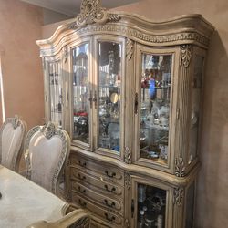 China cabinet with dinning table set