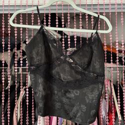 black floral lace top