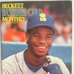 Beckett Baseball Card Magazine featuring Ken Griffey Jr on cover 1990.