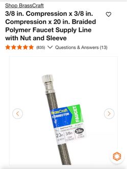 3/8 in. Compression x 3/8 in. Compression x 20 in. Braided Polymer Faucet Supply Line