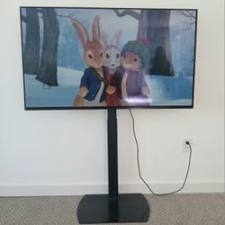 Beautiful 55" SONY BRAVIA XR Class A80 J & Universal TV Floor Stand Mount 
