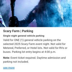 Knotts Scary Farm Parking Ticket