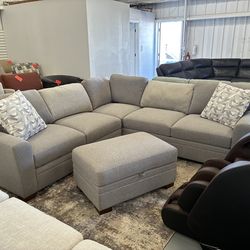 Gray fabric Sectional