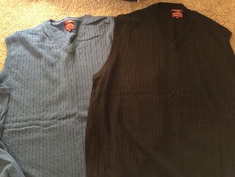 2 Men's 4XLT Rochester Sweater Vests