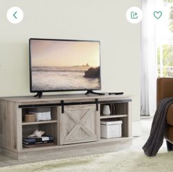 Shelby Sliding Barn Door TV Stand for 50" TV with Storage Shelf by Naomi Home