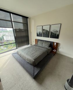 AllModern Queen Platform Bed and Mattress