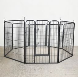 New In Box $115 Dog 8-Panel Playpen, Each Panel 40” Tall X 32” Wide Heavy Duty Pet Exercise Fence Crate Kennel Gate