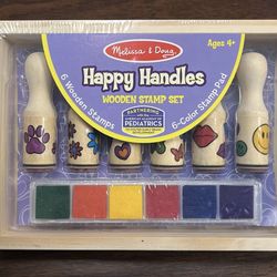 Melissa And Doug Happy Handle Wooden Stamp Set