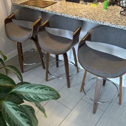 Mid Century Orbit Bar Stools (set)