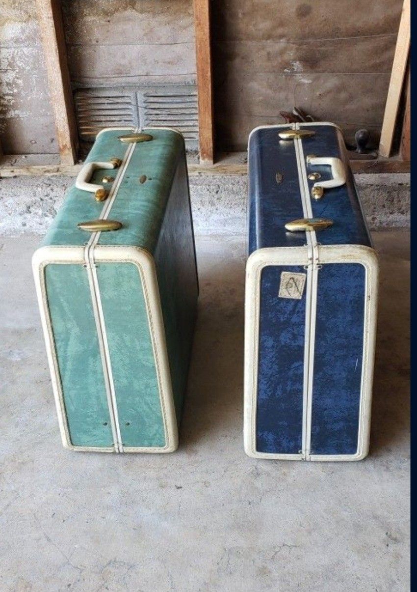 Vintage Antique Samsonite Suitcase Luggage 
