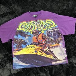 Godspeed Wave Runner Tee 'Purple' New Authentic Size L