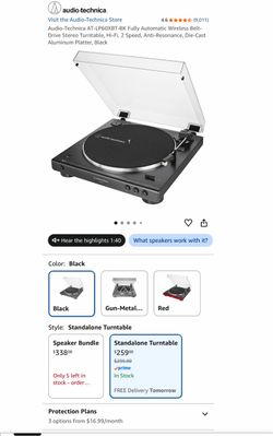 Turntable/ Record Player. Plus Speakers