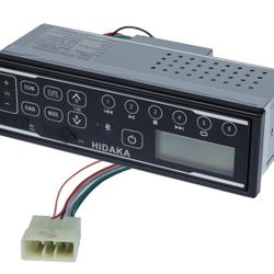 HI-M202 Single Din BT Radio,12V 24V AUX AM FM BT Car Stereo Digital Media Receiver(Supports Phone Charged 0.5A,No CD Player) for Komatsu, Kobelco and 