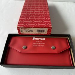 STARRETT S167CHZ Radius Gauge Set Accuracy + .002"