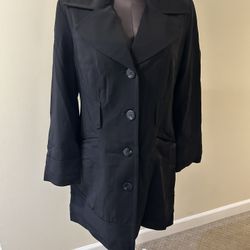 Jones New York Elegant Black Women's Coat Size S petite