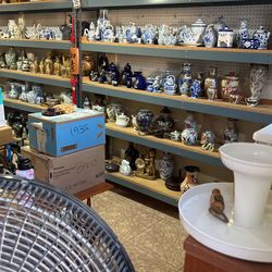 Pre-Estate Sale!! Lots Of Ceramic Tea Pots, Tooks, Lawn Mower Etc