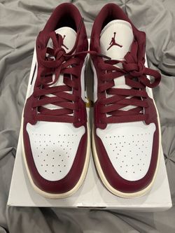 Women’s Air Jordan 1 Low White/Bordeaux-Sail