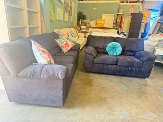 Gray Sofa and Loveseat Set $280