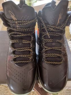 Jordan Melo M11 Basketball Shoes Men's 10 Black Orange Gold Blue