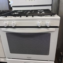 Whirlpool White Gas Stove 30” 