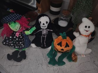 Ty Beanie Babies Halloween Set of 4