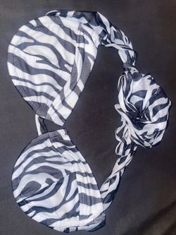 2 piece zebra striped bikini