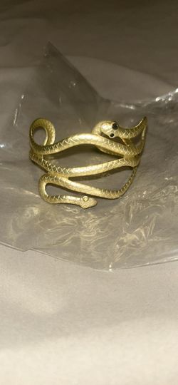Goldtone Snake Cuff Bracelet
