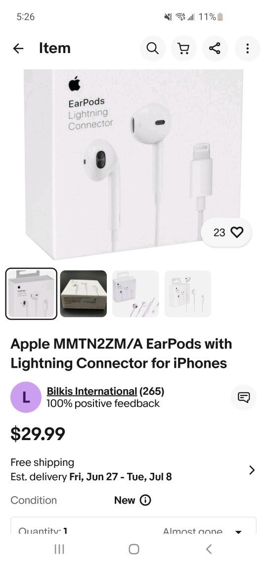 Apple Earpods Lighting Connector