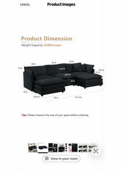 Black Modular Sectional