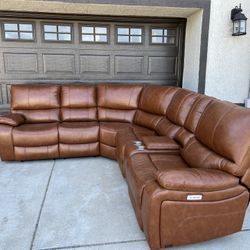 Brand New Leather Sectional Sofa ! Sectional Couch ! Power Reclining Sectional Sofa ! Free Delivery