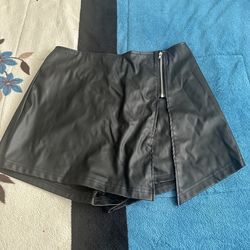 Pleather Skort