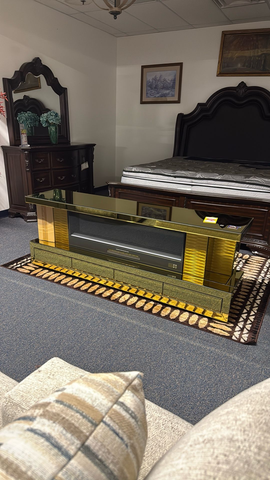 Tv Stand Led Speakers Fireplace Xl 