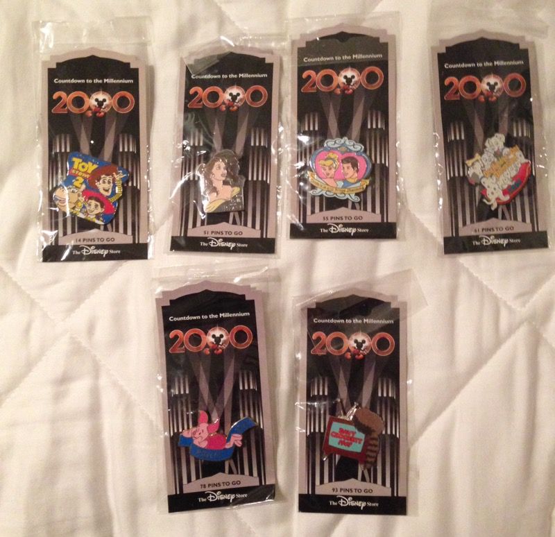 Disney Store Countdown to the Millennium 2000 Collectible Pins