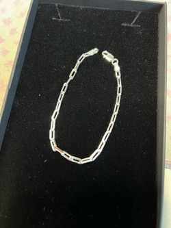 7” Silver Paperclip Chain Bracelet