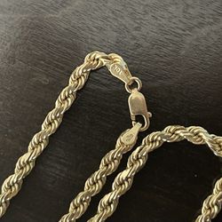 10K 4MM 24 1/2" DC ROPE CHAIN 